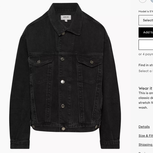 Agolde- Charli Denim Jacket Oversized denim jacket - Picture 4 of 10